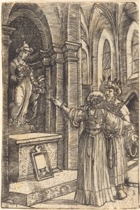Salomo bidt tot de afgoden door Albrecht Altdorfer