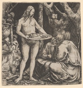 De verleiding van twee kluizenaars door Albrecht Altdorfer