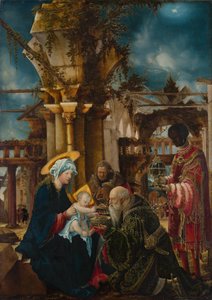 De Aanbidding der Wijzen, c.1530-35 door Albrecht Altdorfer