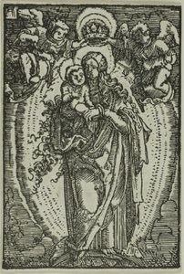 De Kroning van de Maagd, uit De Val en Verlossing van de Mens door Albrecht Altdorfer