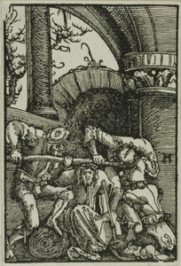 De kroning met doornen, uit De Val en Verlossing van de Mens door Albrecht Altdorfer