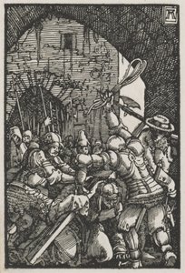 De val en verlossing van de mens: Christus draagt het kruis door Albrecht Altdorfer
