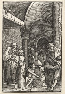 De Val en Verlossing van de Mens: Christus Disputeert met de Dokters door Albrecht Altdorfer
