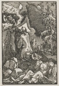 De val en verlossing van de mens: Christus op de Olijfberg, c. 1515 door Albrecht Altdorfer