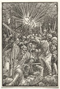 De val en verlossing van de mens: Christus gevangen genomen, ca. 1515 door Albrecht Altdorfer