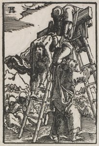 De val en verlossing van de mens: Afdaling van het kruis, c. 1515 door Albrecht Altdorfer