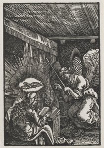 De Val en Verlossing van de Mens: De Aankondiging door Albrecht Altdorfer