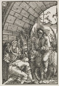 De Val en Verlossing van de Mens: De Intocht in Jeruzalem door Albrecht Altdorfer