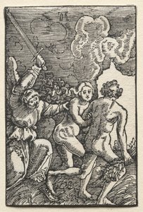 De val en verlossing van de mens: De verdrijving uit Eden, ca. 1515