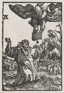 De Val en Verlossing van de Mens: De Boodschap van de Engel aan Joachim door Albrecht Altdorfer