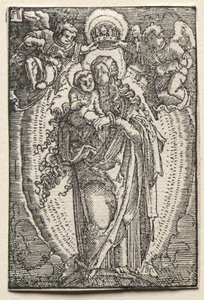 De val en verlossing van de mens: De Maagd als koningin van de hemel door Albrecht Altdorfer