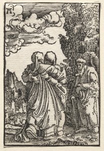 De Val en Verlossing van de Mens: De Visitatie, ca. 1515 door Albrecht Altdorfer