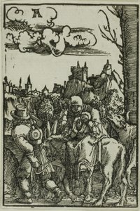 De vlucht naar Egypte, uit De Val en Verlossing van de Mens door Albrecht Altdorfer