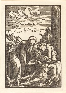 De klaagzang onder het kruis door Albrecht Altdorfer