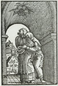 De ontmoeting van Joachim en Anne door Albrecht Altdorfer