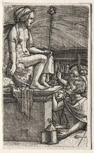 De Romeinse courtisane of De wraak van de tovenaar Virgil door Albrecht Altdorfer