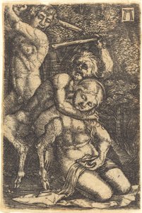 Twee Satyrs Vechten om een Nimf