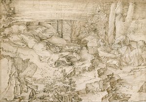 Lijdensweg in de tuin door Albrecht Dürer