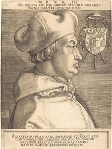 Kardinaal Albrecht van Brandenburg ("Grote Kardinaal") door Albrecht Dürer