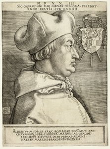 Kardinaal Albrecht van Brandenburg (De Grote Kardinaal) door Albrecht Dürer