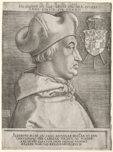 Kardinaal Albrecht van Brandenburg - De Grote Plaat door Albrecht Dürer