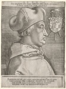Kardinaal Albrecht van Brandenburg - De Grote Plaat, 1523 door Albrecht Dürer