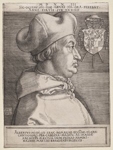 Kardinaal Albrecht van Brandenburg - de Grote Plaat door Albrecht Dürer