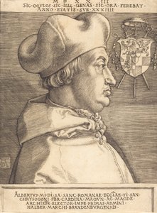 Kardinaal Albrecht van Brandenburg Grote Kardinaal, 1523 door Albrecht Dürer
