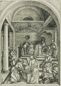 Christus onder de dokters, uit Het leven van de Maagd