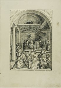 Christus onder de Doktoren, uit Het Leven van de Maagd