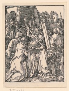 Christus draagt het kruis, uit de serie De Kleine Passie door Albrecht Dürer