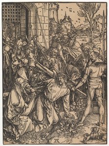 Christus draagt het kruis, uit De Grote Passie door Albrecht Dürer