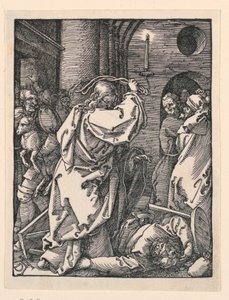 Christus verdrijft de kooplieden (of geldwisselaars) uit de tempel, uit De Kleine Passie Serie