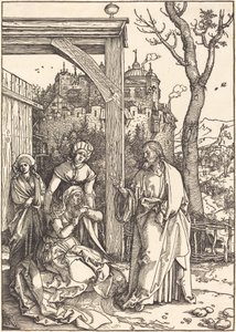 Christus neemt afscheid van zijn moeder