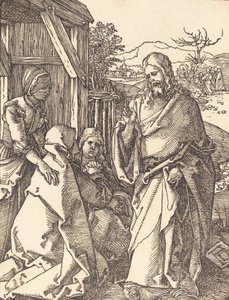 Christus neemt afscheid van zijn moeder, waarschijnlijk ca. 1509-1510 door Albrecht Dürer