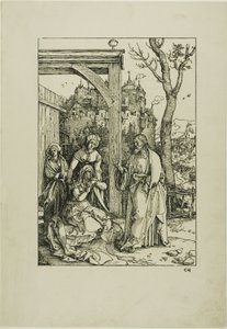 Christus neemt afscheid van zijn moeder, uit Het leven van de Maagd