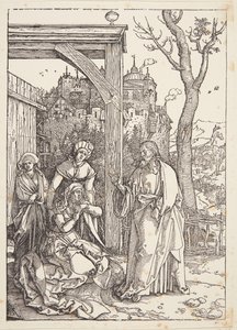 Christus neemt afscheid van zijn moeder