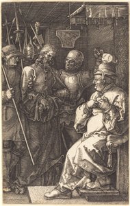 Christus voor Kajafas door Albrecht Dürer