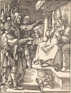 Christus voor Kajafas door Albrecht Dürer