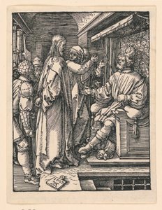 Christus voor Herodes, uit de serie De Kleine Passie door Albrecht Dürer