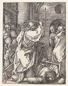 Christus verdrijft de geldwisselaars uit de Tempel door Albrecht Dürer