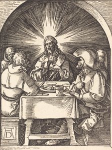 Christus in Emmaus door Albrecht Dürer