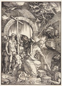 Christus in het voorgeborchte door Albrecht Dürer