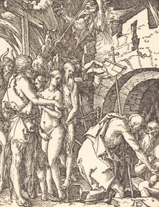 Christus in het voorgeborchte door Albrecht Dürer