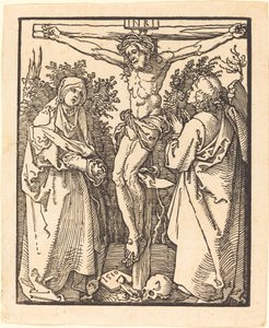 Christus aan het kruis met Maria en Sint Jan door Albrecht Dürer