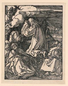 Christus op de Olijfberg (De Agonie in de Tuin), uit De Kleine Passie Serie door Albrecht Dürer