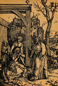 Christi Abschied von seiner Mutter, 1504-1505 door Albrecht Dürer