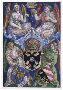 Wapen van het Duitse Rijk en de stad Neurenberg door Albrecht Dürer
