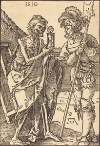 De dood en de Lansquenet, 1510 door Albrecht Dürer
