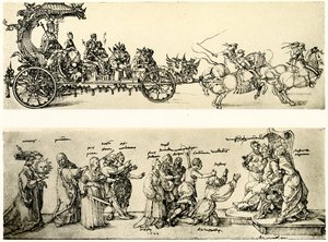 Ontwerp voor de wagen van keizer Maximiliaan I door Albrecht Dürer